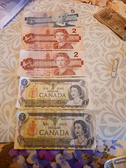 Old Canadian paper money
