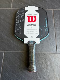 Wilson Cadence Edgeless 16 Carbon Fiber Control + Spin Pickleball Paddle Wide