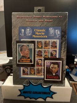 USPS Universal Classic Monsters 32 Cent Jumbo Stamp Postcards Frankenstein Drac