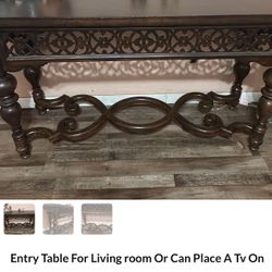Entry Table Solid Wood Great For Screen Tv Or A Nice Entry To You’re Home $400 Firm 