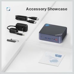 Mini PC, Intel 12th N95 4C/4T (up to 3.40Ghz), 8GB DDR4+256GB NVMe SSD W11 Pro Mini Desktop Computer, 4K Triple Display Office Mini Computer,2.5G LAN,