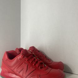 MEN'S NEW BALANCE 574 Sz 11 PERFORATED LEATHER MERCURY RED SHOES ML574PR