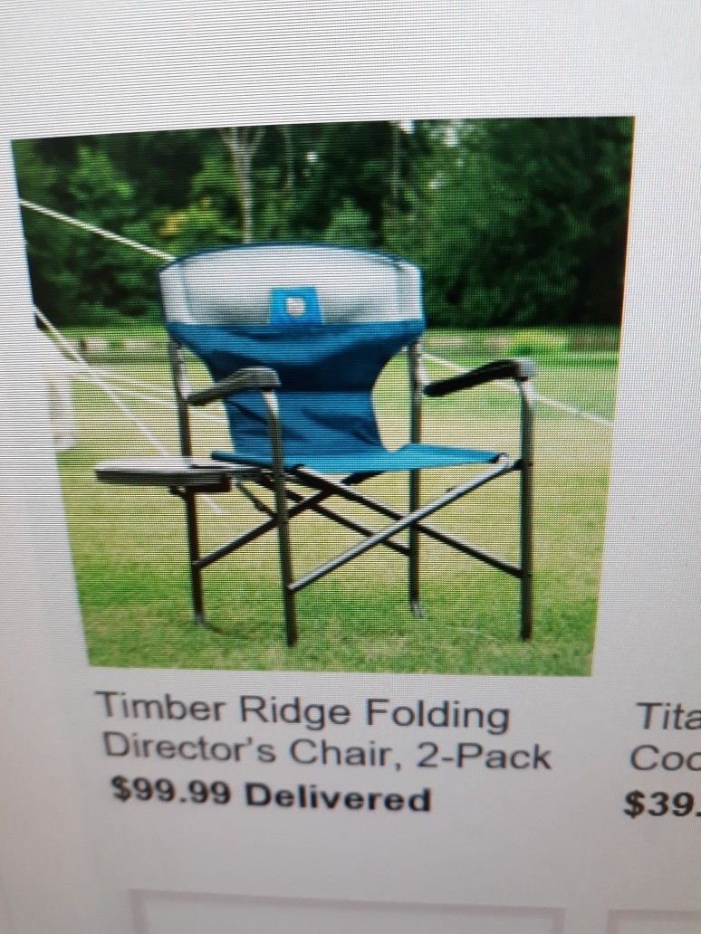 2-pack Timber Ridge Folding Director Chairs