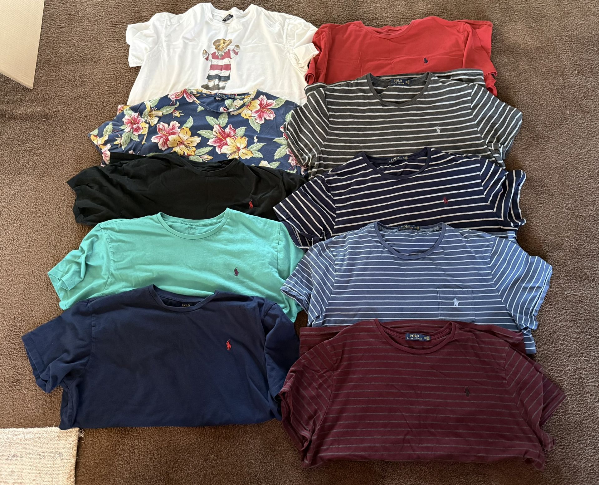 Polo By Ralph Lauren: Lot Of TEN Tee Shirts
