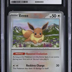 Pokémon English Eevee 074/131 2025 Prismatic Evolutions - PRE EN Poké Ball Holo MINT CGC 9