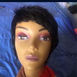 Human Hair Short Wig One Clip