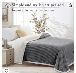 New King Gray Microfiber Blanket