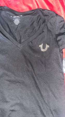True Religion Black V-Neck T-Shirt