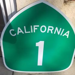 California Highway 1 Pacific Coast Highway Reflective Sign