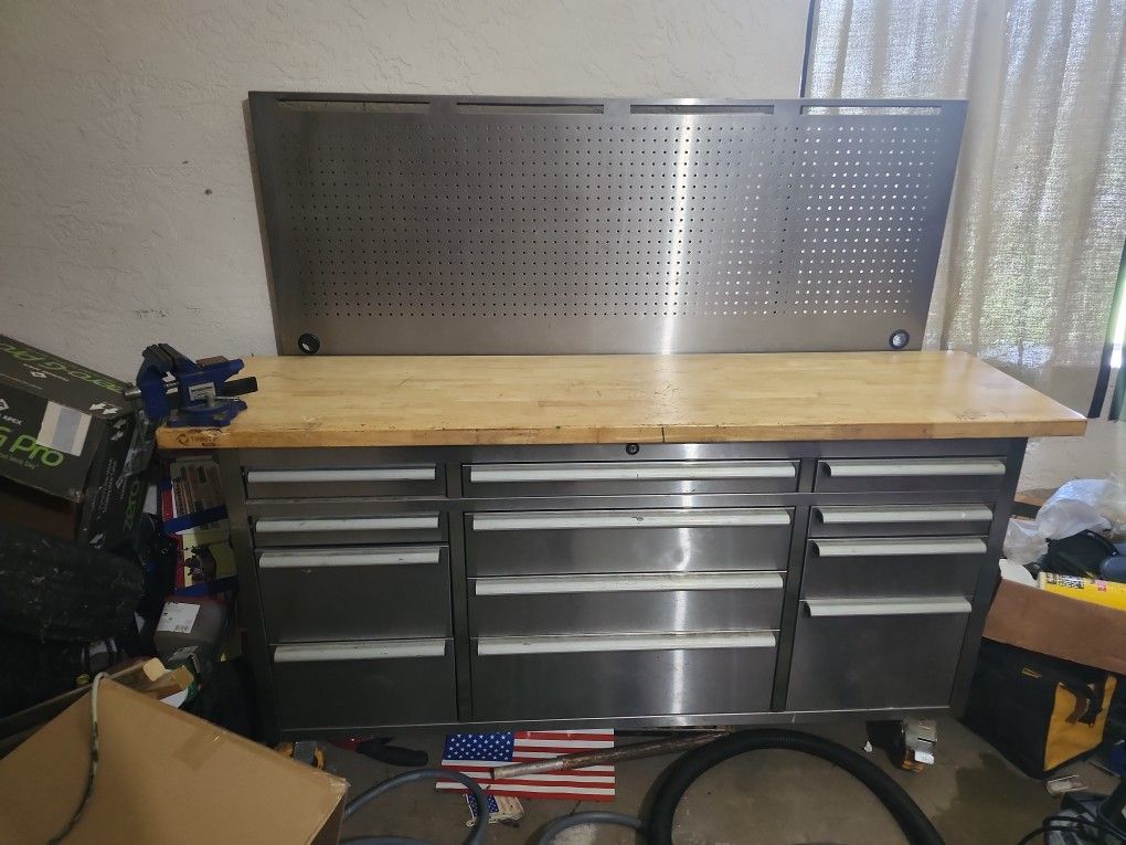 Trinity Pro Tool Box With Peg Board Back.
