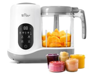 BEAR 2024 Baby Food Maker, One-Step & Easy to Use, Smart Touchscreen, White Open box