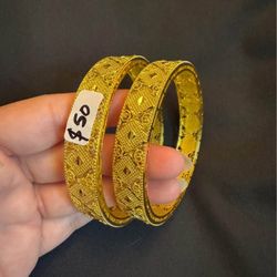 Gold Plated Bracelet Set Of 2