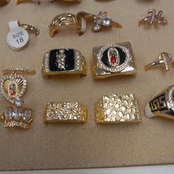 Rings, Anillos Gold Plated 