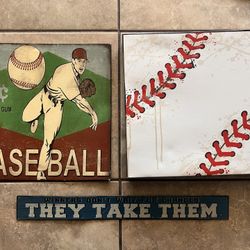 Baseball Decor Signs 