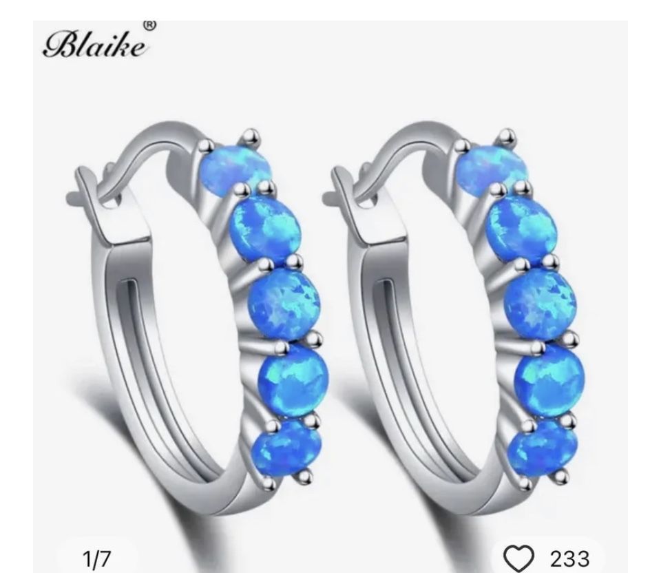 925 Sterling Silver Turquoise, Huggy, Hope Earrings