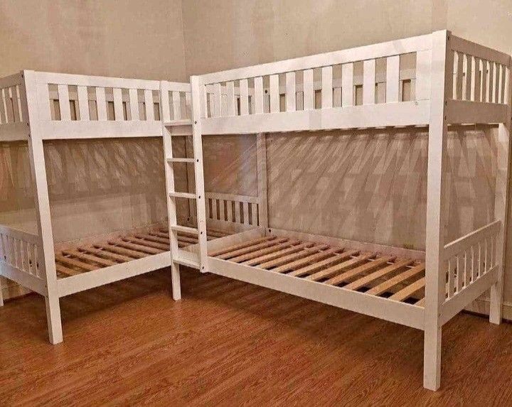 ‼️New Quadruple Twin Corner Bunk Bed ‼️