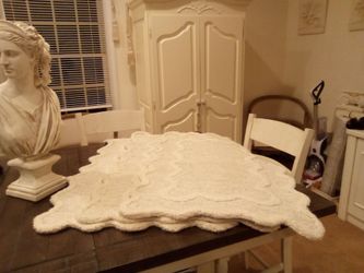 Throw Rugs brand new cream colored