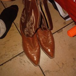 Authentic ostrich boots size 11