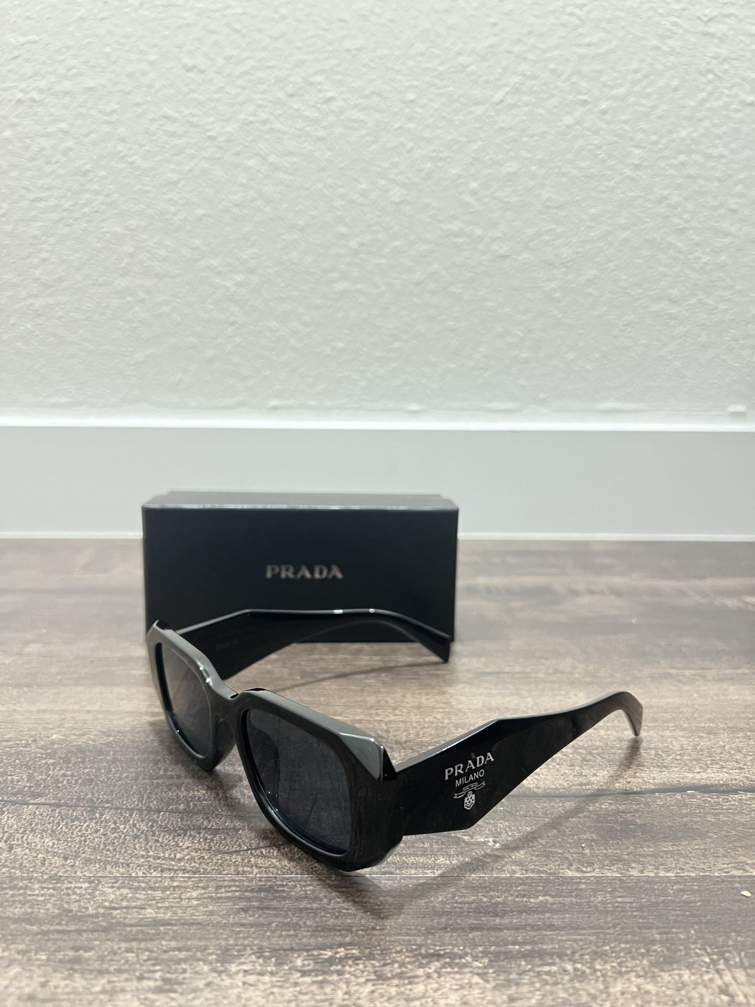 Prada PR17WS 1AB5S049 Women's Sunglasses 49 mm Black / Dark Grey Lens
