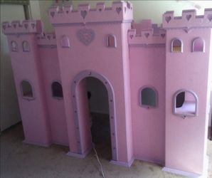 Princess Castle Loft Bed w/Glitter