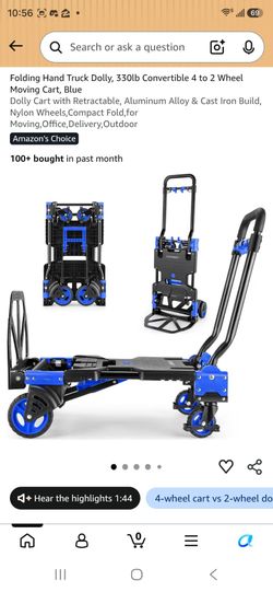 Folding Hand Truck Dolly 330lb