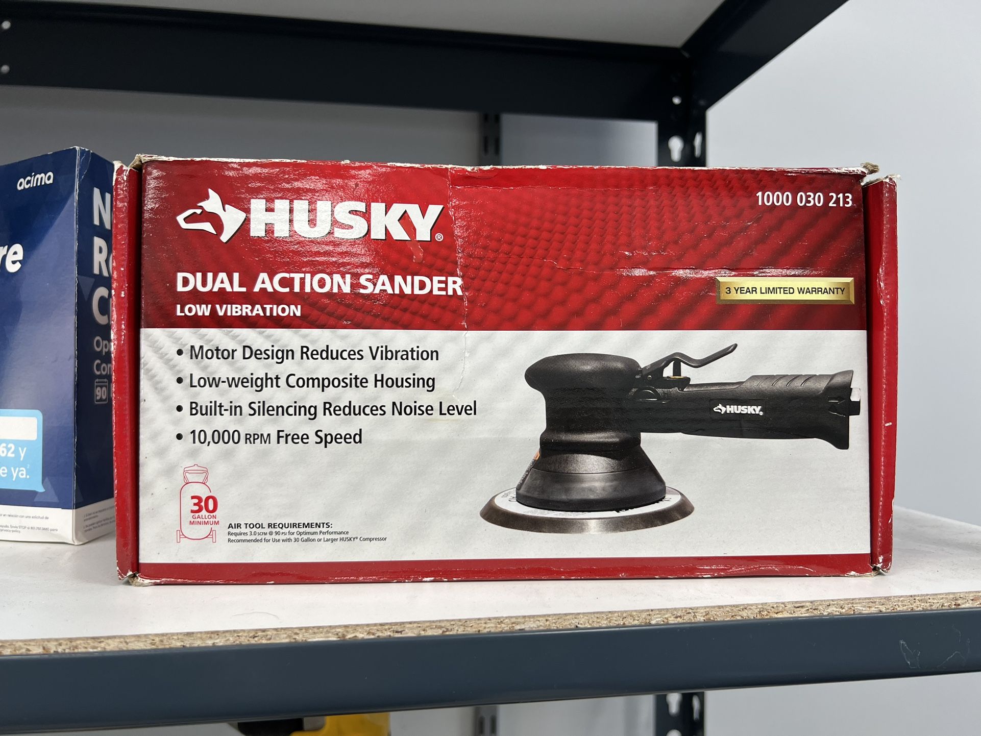 Husky Dual Action Sander, New In Box