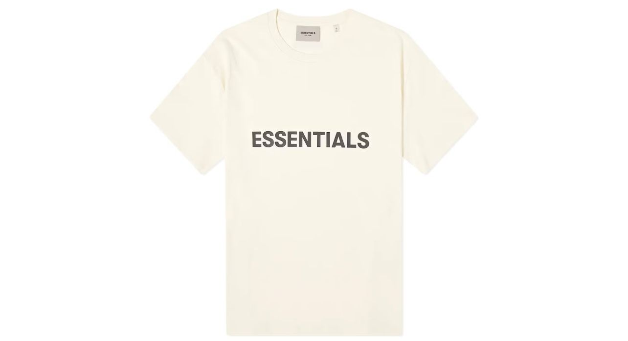 Fear of God Essentials Boxy T Shirt Applique Logo BUTTERCREAM Size XL,All Products : American Fashion Style Bags On Sale