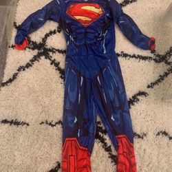 Superman Costume With Built In Muscles - New