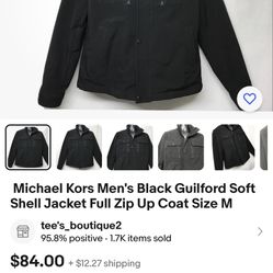 Michael Kors Mens medium soft shell Jacket