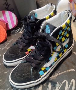 Vans Sk8-Hi Checkerboard High-Top Sneakers