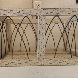Wood And Metal Small Crate Decorative 