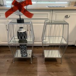 Mirror Side Tables 