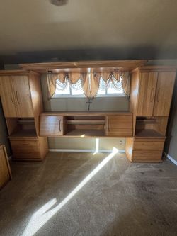Solid Oak Entertainment Center