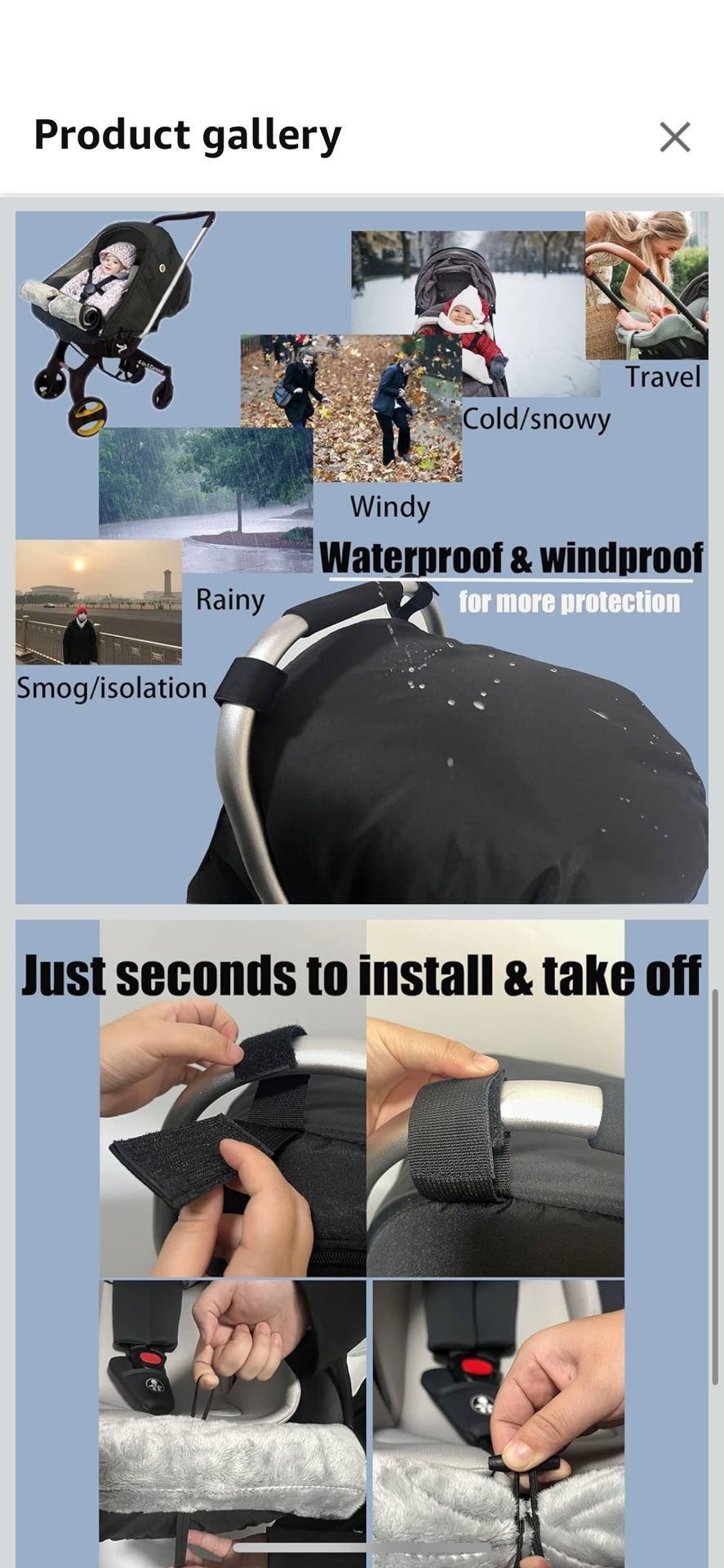 Car Seat Cover For Winter And  Stroller Organizer