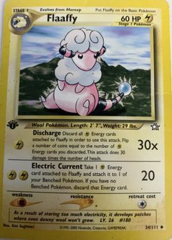 Flaaffy Pokemon Trading Card 1995