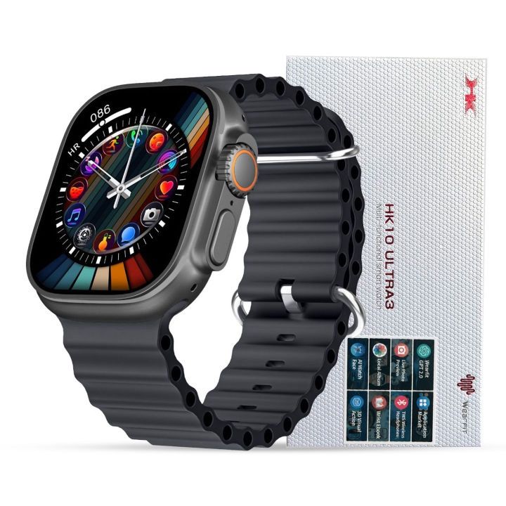 HK Ultra 3 Smart Watch Grey Alloy Multi Functional Chat GPT Bluetooth Amoled