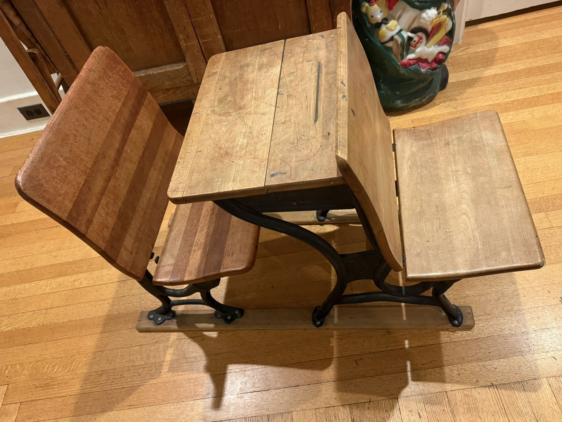 Antique Schoolhouse School Desk - 2 Person