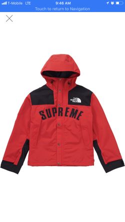 Supreme arc logo Tnf parka red size Medium