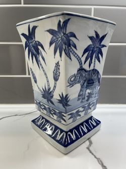 Antique Blue And White Porcelain Vase