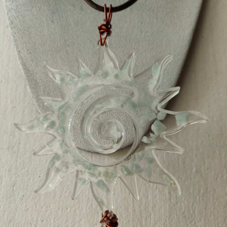 Raw Aquamarine Handcrafted Necklace 