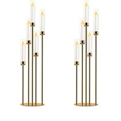 Wedding Center Pieces (2) Color Gold