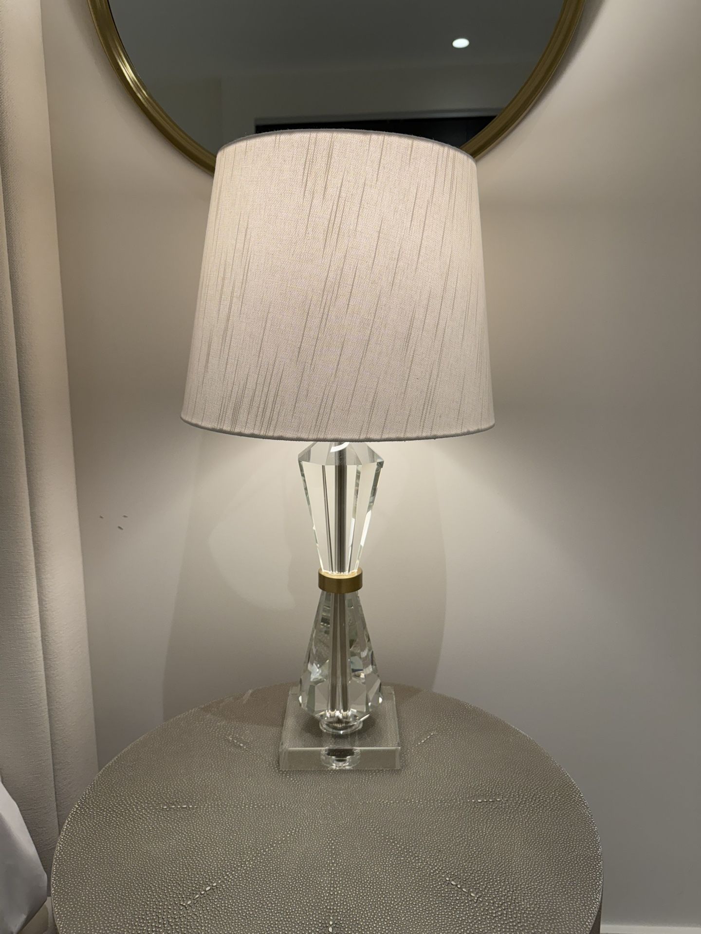 NEW 2 Pair Of Gorgeous Crystal Table lamps with acrylic base!
