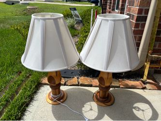 Pair of Wooden Lamps