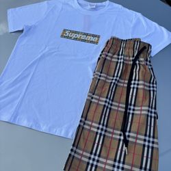 Supreme x Burberry Set- White