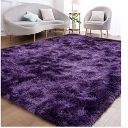 New 6x9 Tie-Dyed Area Rug – Colorful Boho Style Statement Rug