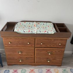 Dresser-Top Changing Table And Changing Pad
