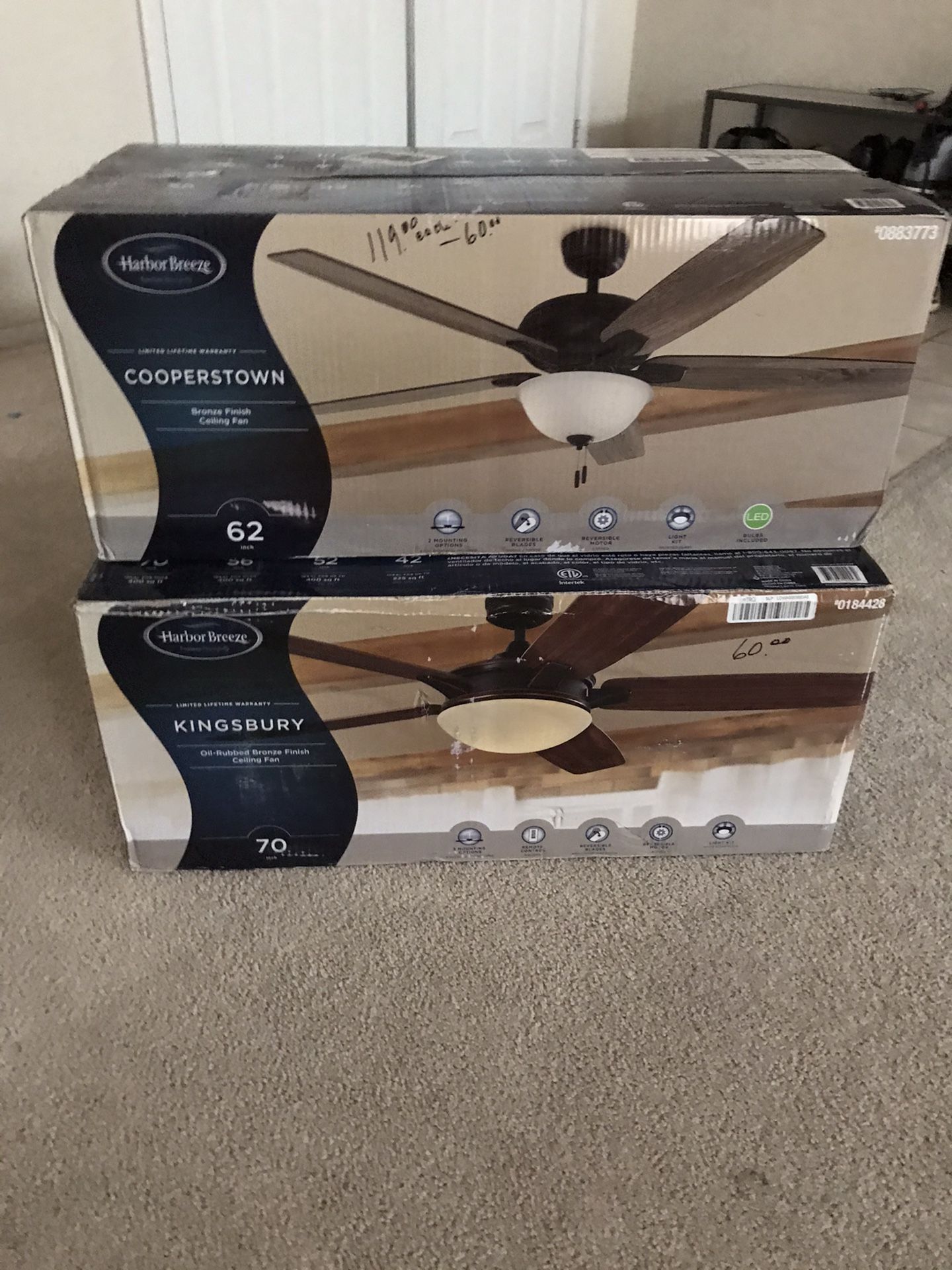 Light and ceiling fan