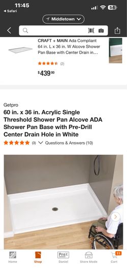 New never opened 32x60 shower base