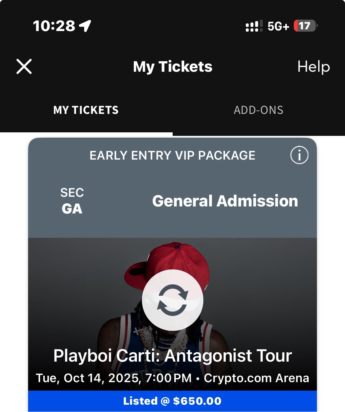 Playboi Carti antagonist tour tickets