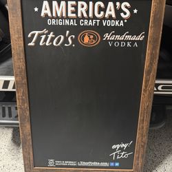 Tito’s Chalkboard
